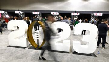 Los Angeles, CA - January 07:  Media day for the College Football Playoff championship game at the Los Angeles Convention Center in Los Angeles on Saturday, January 7, 2023. (Photo by Keith Birmingham/MediaNews Group/Pasadena Star-News via Getty Images)