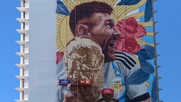 Homenaje a Messi: el mural más grande de Argentina