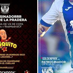 El Leganés, con Chiquito en la camiseta ante el Real Madrid