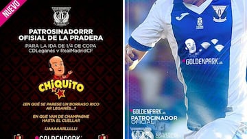 Patrocinio de Goldenpark homenaje a Chiquito de la Calzada en el Leganés.