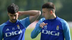 18/04/24 REAL OVIEDO  ENTRENAMIENTO 
ABEL BRETONES CON POMARES