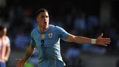 Gim&eacute;nez celebrando el gol que anot&oacute; ante Paraguay