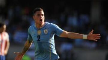 Gim&eacute;nez celebrando el gol que anot&oacute; ante Paraguay