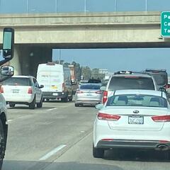 La aparición de dinero en una autopista causa un gran atasco