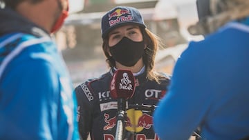 Cristina Gutiérrez en el Dakar.