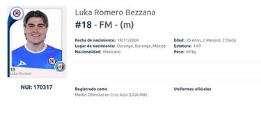 Luka Romero registrado; fichaje redondo para Cruz Azul 