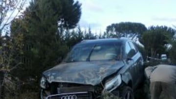 Su primer accidente fue en 2009: empotró su coche en la finca.