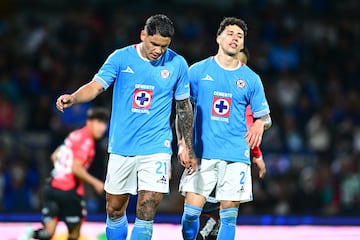 during the 1st round match between Cruz Azul and Atlas as part of the Liga BBVA MX, Torneo Apertura 2024 at Olimpico Universitario Stadium on January 11, 2024 in Mexico City, Mexico.