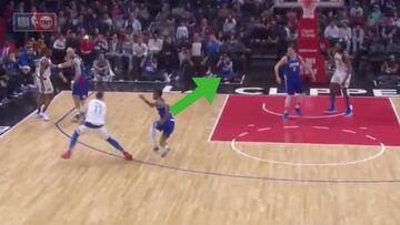 Saben qué va a hacer y cómo, pero no pueden pararle: Doncic mandando a su rival a 2m