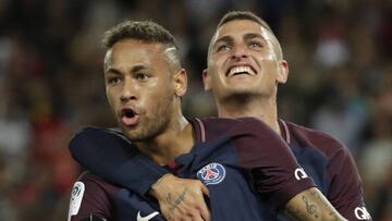 Verrati y Neymar, compañeros en el PSG