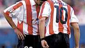 <B>SIN PUNTERÍA</B>. Diego Alonso y Correa serán, de inicio, los encargados de acabar con los cinco partidos de sequía de los delanteros atléticos.