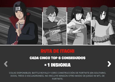 Desafíos de El Nindo de Naruto en Fortnite: cómo conseguir objetos gratis