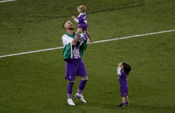 Sergio Ramos and his kids.