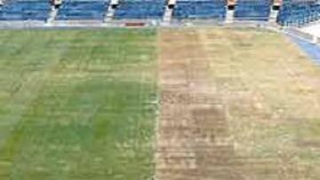 <b>PREOCUPA. </b>El Gol Sud del Camp Nou mostraba este aspecto ayer por la mañana.