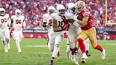 Christian McCaffrey #23 of the San Francisco 49ers, runs with the ball