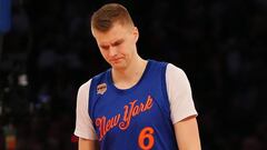 Kristaps Porzingins, jugador de los New York Knicks, durante este temporada.