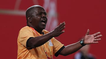 Fueth (Germany), 11/04/2023.- Zambia' head coach Bruce Mwape reacts during the women's international friendly soccer match between Germany and Zambia in Fuerth, Germany, 07 July 2023. This is the last friendly match for both nations before the 2023 FIFA Women's World Cup. (Futbol, Amistoso, Mundial de Fútbol, Alemania) EFE/EPA/ANNA SZILAGYI
