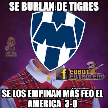 América acapara los memes tras golear al Monterrey