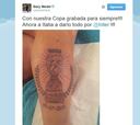 Gary Medel luce la Copa América en un tatuaje en su pierna