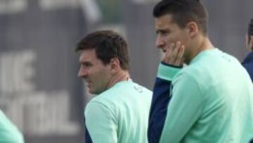 Messi, en el entrenamiento