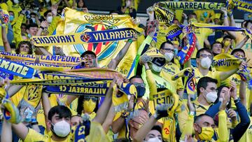 Los aficionados del Villarreal, que se dejaronn oir en el estadio Windsor Park durante la Supercopa de Europa, volverán a las gradas de La Cerámica