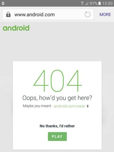 Cómo acceder al juego secreto Error 404 de Google y Android