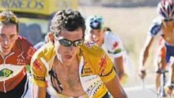 <b>HACHAZO. </b>Heras dejó clavado a Valverde en las rampas de La Covatilla y sólo Santi Pérez le aguantó.