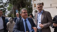 27/04/22  TARRAGONA INAUGURACION DEL CRUYFF COURT CONSTANTI 
JOAN LAPORTA PRESIDENTE BARCELONA 
ENRIC MASIP 