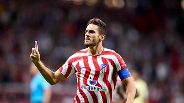Koke celebra un gol con el Atlético.