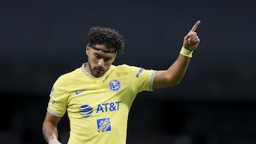 Bruno Valdez of America during the game America vs Tigres UANL, corresponding Round 12 the Torneo Apertura 2022 of the Liga BBVA MX at Azteca Stadium, on September 03, 2022.

<br><br>

Bruno Valdez de America durante el partido America vs Tigres UANL, correspondiente a la Jornada 12 del Torneo Apertura 2022 de la Liga BBVA MX en el Estadio Azteca, el 03 de Septiembre de 2022.