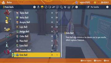 Una de las recompensas por completar la PokéDex es una Ente Ball