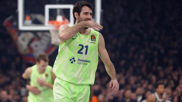 Abrines durante el partido que enfrentaba al Barça y Partizán.