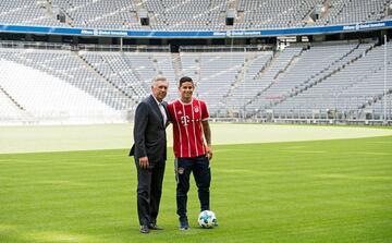 First day at Bayern Munich for James Rodríguez.