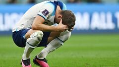 Soccer Football - FIFA World Cup Qatar 2022 - Quarter Final - England v France - Al Bayt Stadium, Al Khor, Qatar - December 11, 2022 England's Harry Kane looks dejected after the match as England are eliminated from the World Cup REUTERS/Dylan Martinez     TPX IMAGES OF THE DAY