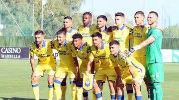 El equipo de la UD Las Palmas, en el 'stage' de Marbella.