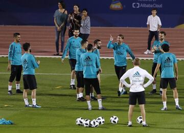 Último entrenamiento antes de la final del Mundial de Clubes