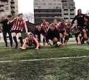 Este equipo femenino celebra el título con garrafón de agua