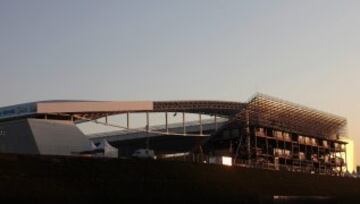 Estadio Arena de Sao Paulo donde jugarán Brasil y Croacia el partido inaugural del Mundial 2014. 