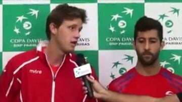 La alegría de Nicolás Jarry por sus triunfos en la Copa Davis