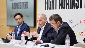 Tebas: “Es más fácil que Lim venda con las obras del estadio en marcha”