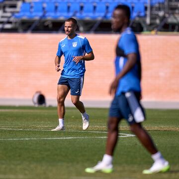 Franquesa, durante un entrenamiento con el Leganés.