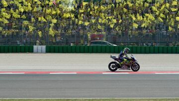 Valentino Rossi durante el GP San Marino 2016.