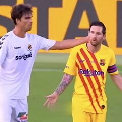 La bronca de Messi con un rival en el amistoso: "¡Deja de darme patadas, boludo!"