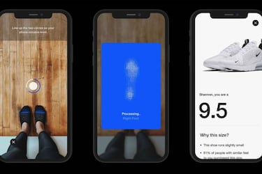 Medirte el pie con el móvil para acertar con la talla, la nueva función de la app Nike