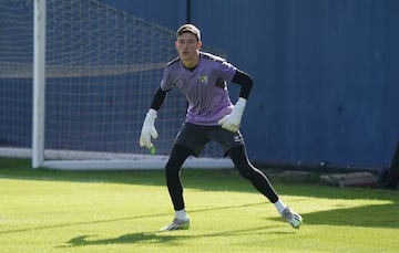 Carlos Lpez en unentrenamiento.