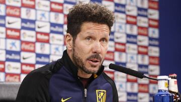Simeone en rueda de prensa.