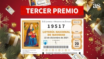 19517, tercer premio de la Lotería de Navidad 2021.