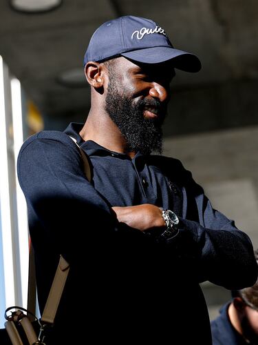 Antonio Rüdiger en la salida hacia Manchester. 