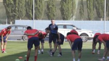 Sesión de entrenamiento del Levante.