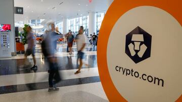 Crypto.com signage during the Bitcoin 2022 conference in Miami, Florida, U.S., on Friday, April 8, 2022. The Bitcoin 2022 four-day conference is touted by organizers as "the biggest Bitcoin event in the world." Photographer: Eva Marie Uzcategui/Bloomberg via Getty Images